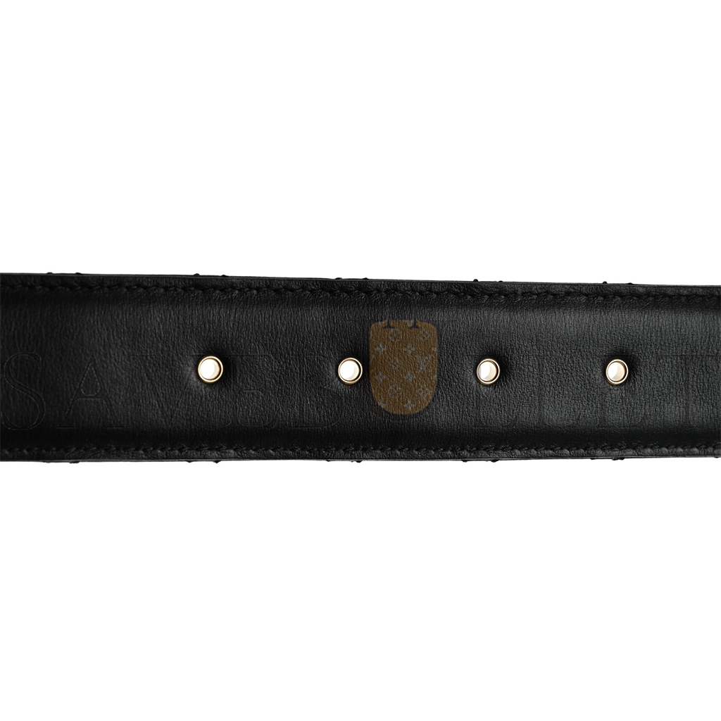 Ch*el lambskin quilted cc chain belt 85 34 black 1375145